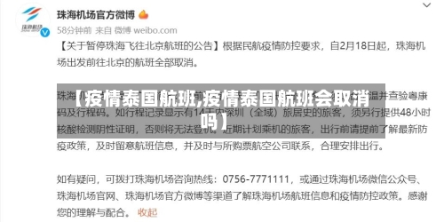 【疫情泰国航班,疫情泰国航班会取消吗】