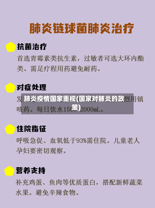 肺炎疫情国家重视(国家对肺炎的政策)