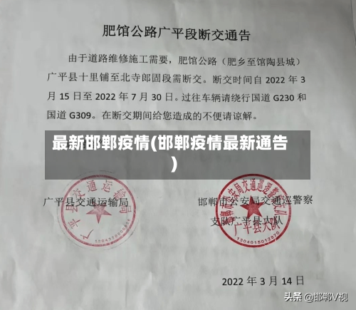 最新邯郸疫情(邯郸疫情最新通告)-第2张图片