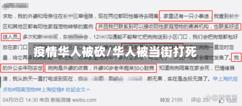 疫情华人被砍/华人被当街打死-第2张图片