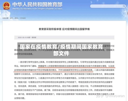 国家在疫情教育/疫情期间国家教育部文件