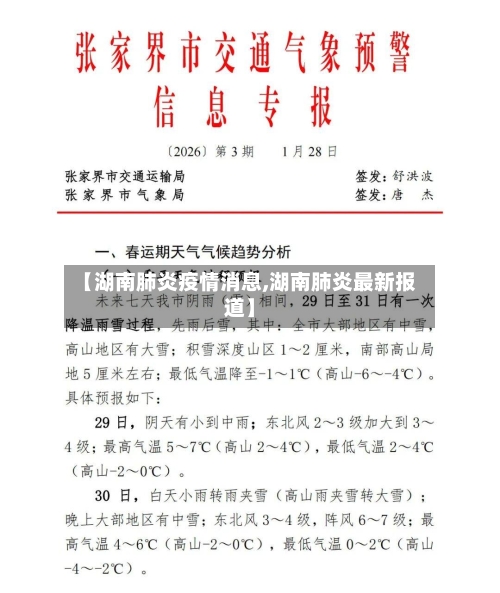 【湖南肺炎疫情消息,湖南肺炎最新报道】-第2张图片