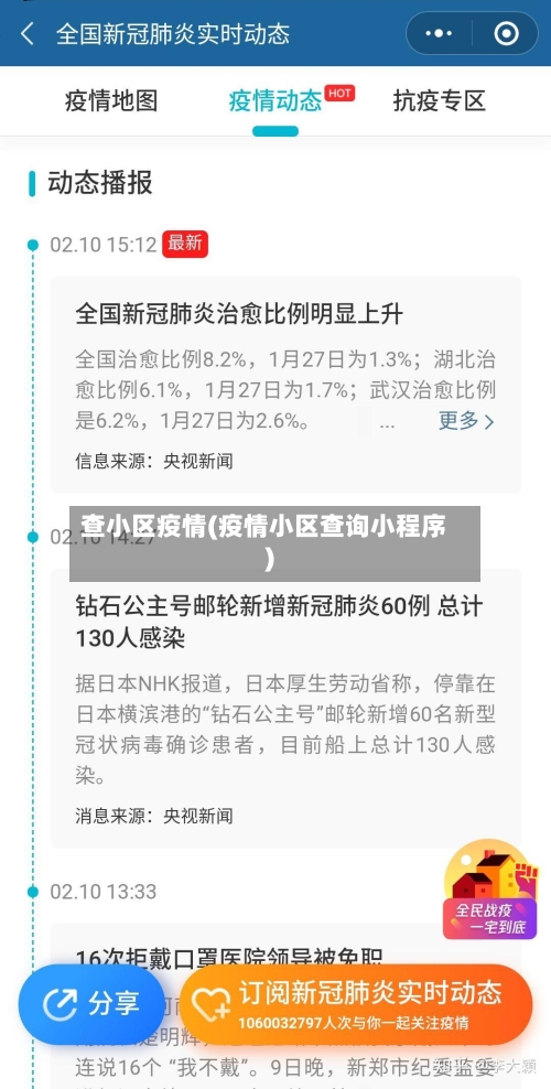 查小区疫情(疫情小区查询小程序)