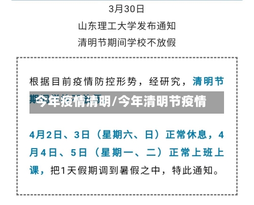 今年疫情清明/今年清明节疫情