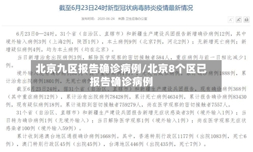 北京九区报告确诊病例/北京8个区已报告确诊病例-第3张图片