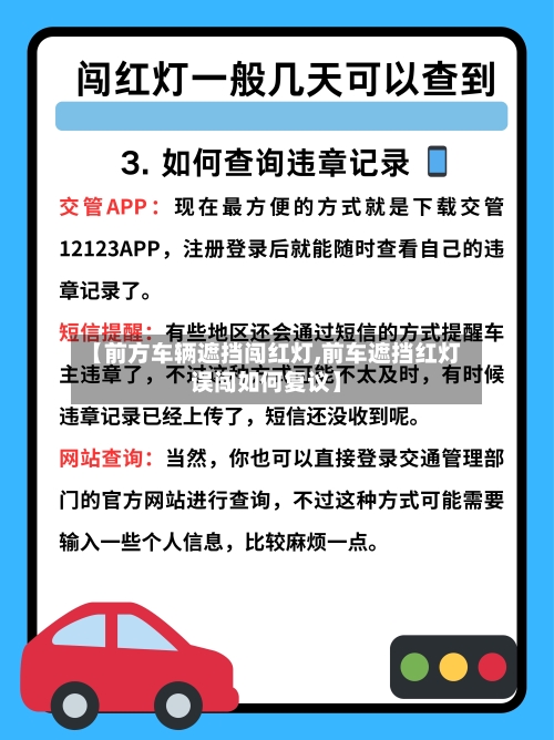 【前方车辆遮挡闯红灯,前车遮挡红灯误闯如何复议】-第2张图片
