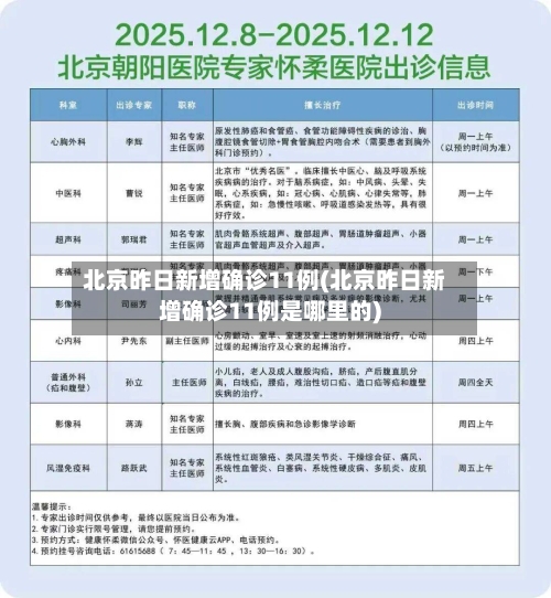 北京昨日新增确诊11例(北京昨日新增确诊11例是哪里的)-第2张图片