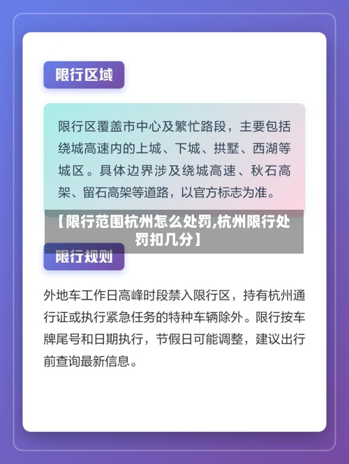 【限行范围杭州怎么处罚,杭州限行处罚扣几分】-第2张图片