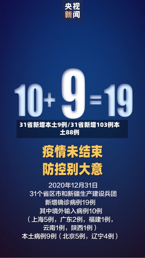 31省新增本土9例/31省新增103例本土88例