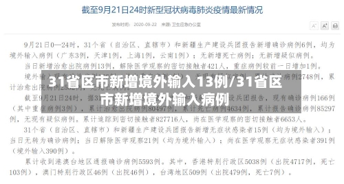 31省区市新增境外输入13例/31省区市新增境外输入病例