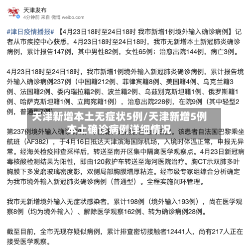 天津新增本土无症状5例/天津新增5例本土确诊病例详细情况-第2张图片