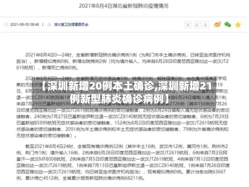 【深圳新增20例本土确诊,深圳新增21例新型肺炎确诊病例】-第2张图片