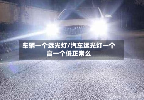 车辆一个远光灯/汽车远光灯一个高一个低正常么-第3张图片